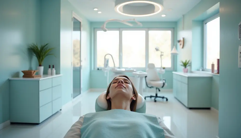 Illustrative clinic environment for a facial skin consultation