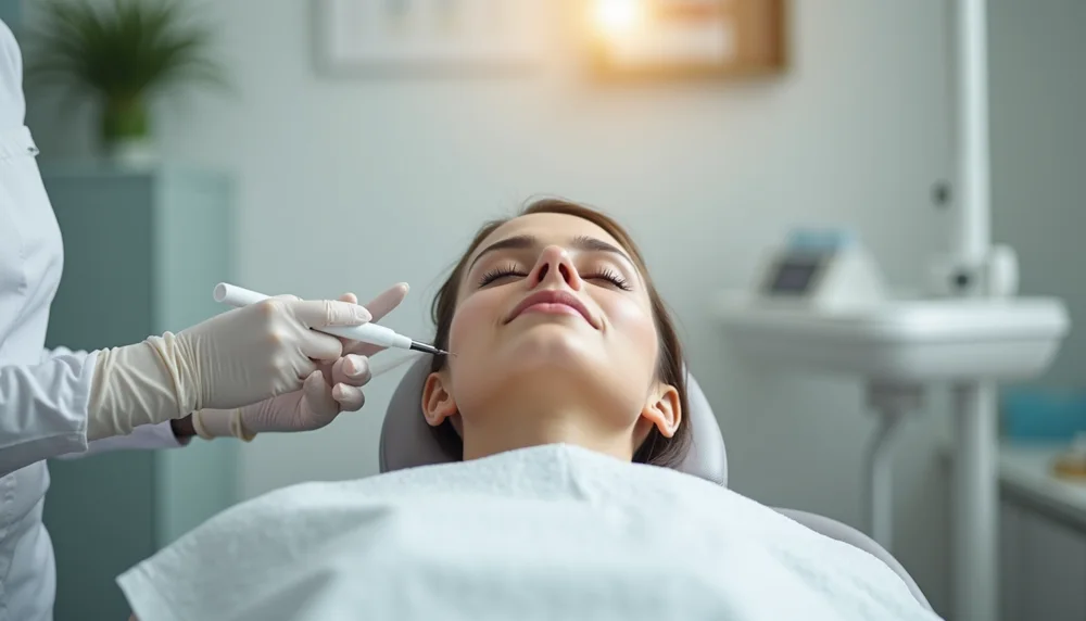 Illustrative facial assessment for a Jalupro Super Hydro consultation