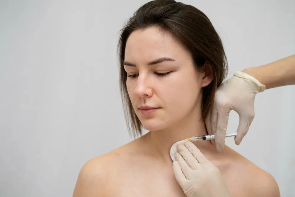 Profhilo neck treatment in a clinical setting