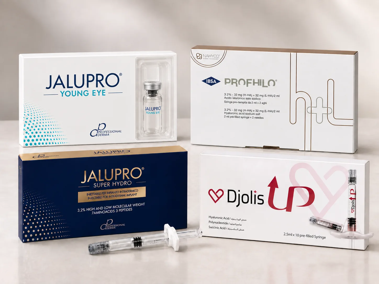 Djolis, Jalupro Young Eye, Profhilo and Jalupro products available at Mahan Polyclinic
