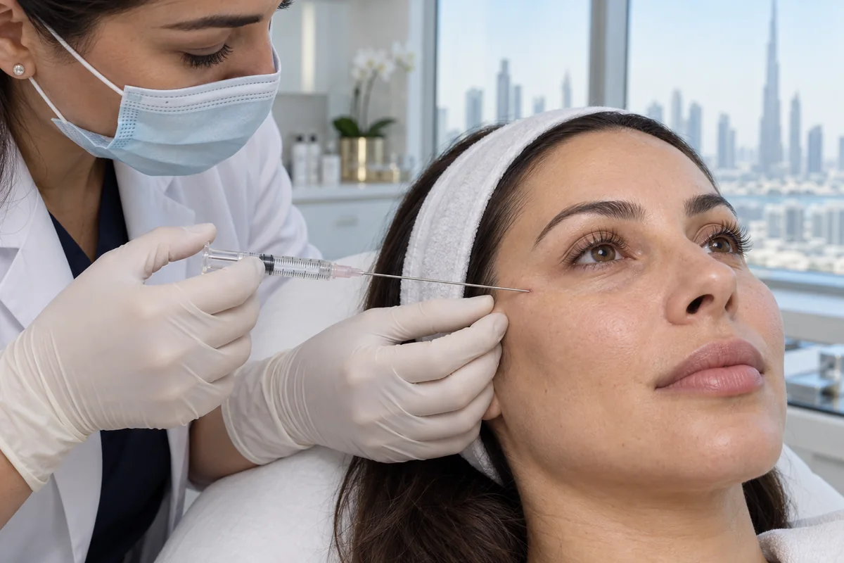Under-eye filler treatment using one blunt-tip cannula from a lateral upper-cheek entry point