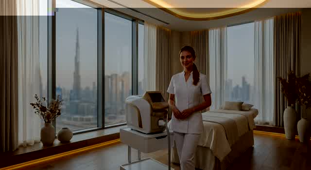 Hair treatment room and laser device at Mahan Polyclinic